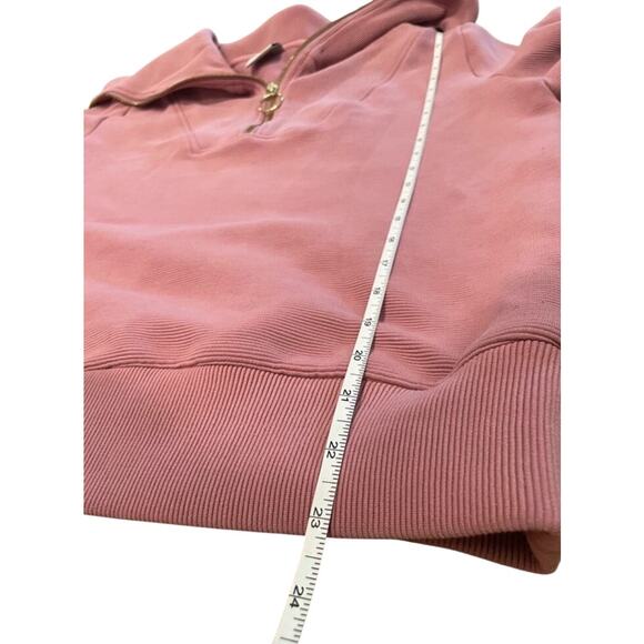 Varley Vine Zip Sweatshirt in Ribbed Mauve/ Rose/ Pink-‎ M - Picture 7 of 7